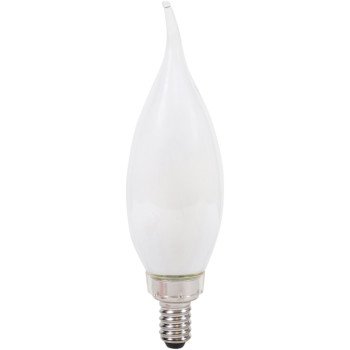 Sylvania 40780 Natural LED Bulb, Decorative, B10 Bent Tip Lamp, 40 W Equivalent, E12 Lamp Base, Dimmable, Frosted