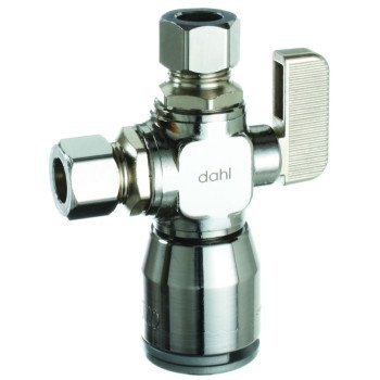 DAHL 511-QG3-31-30 Ball Valve, 1/2, 3/8 x 1/4 in Connection, Compression, Manual Actuator, Brass Body