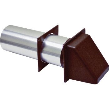 Lambro 224BS Hood Vent, 6.49 in W Hood, 4.81 in H Hood, 4 in Duct, Plastic Hood, Brown Hood