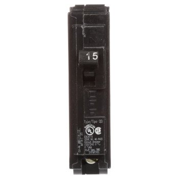 Siemens D115 Circuit Breaker, Low Voltage, QD, 15 A, 1 -Pole, 120 VAC, Plug Mounting