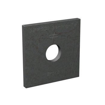 Simpson Strong-Tie BP 1/2 HDG Bearing Plate, 3/16 in Gauge, Steel, Hot-Dipped Galvanized