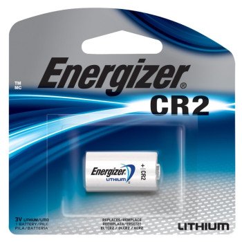 Energizer EL1CR2 EL1CR2BP Battery, 3 V Battery, 800 mAh, CR2 Battery, Lithium, Manganese Dioxide