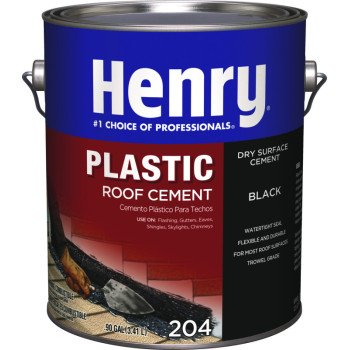 Henry HE204042 Plastic Roof Cement, Black, Liquid, 1 gal Can