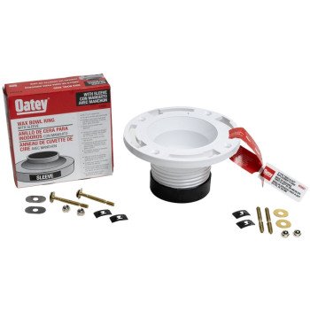 Oatey Twist-N-Set Series 43652 Closet Flange Repair Kit, 4 in Connection, PVC, White