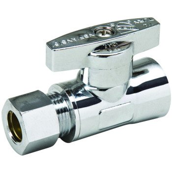 Southland 191-222HC Supply Line Stop Valve, 3/8 x 3/8 in Connection, Compression x FIP, 125 psi Pressure, Brass Body