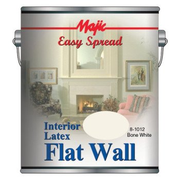 Majic Paints 8-1012-1 Interior Paint, Flat Sheen, Bone White, 1 gal, Pail, 300 sq-ft Coverage Area