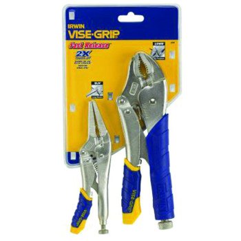 Irwin 77T Locking Plier Set, Steel, Blue/Yellow, Nickel