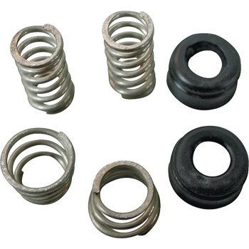 ProSource PMB-075 Seat and Spring Kits, Stainless Steel/Rubber, Silver Black, 6-Piece