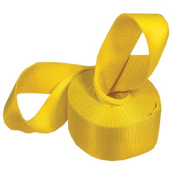 Keeper 02922 Recovery Strap, 15,000 lb, 2 in W, 20 ft L, Hook End, Nylon, Yellow