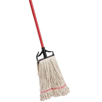 Libman 979 Wet Mop, 65-1/4 in L, Quick-Change Mop Connection, Cotton/Polyester Mop Head, Steel Handle