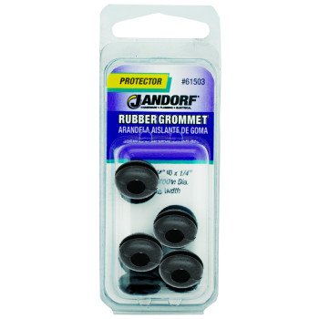 Jandorf 61503 Grommet, Rubber, Black, 1/4 in Thick Panel