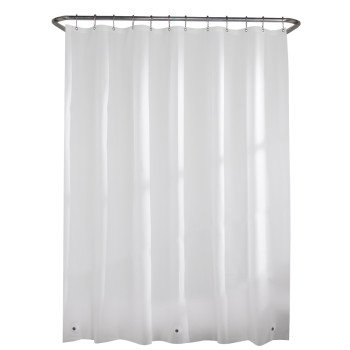 Zenna Home LPRMWWL Shower Curtain Liner, 72 in L, 70 in W, PEVA, White