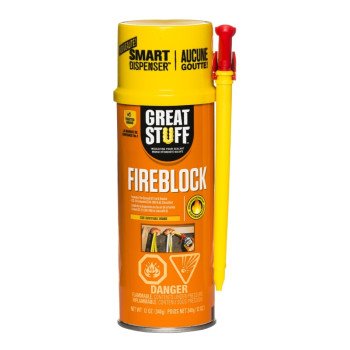 Great Stuff 99112820 Insulating Foam Sealant, Orange, 8 hr Functional Cure, 40 to 100 deg F, 12 oz