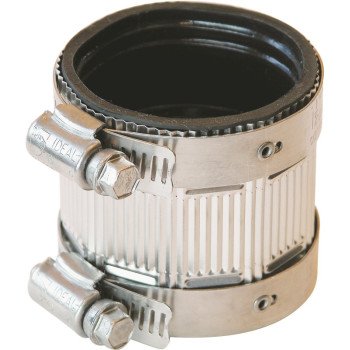 FERNCO PNH-150 No Hub Coupling, 1-1/2 in, No Hub, PVC, 4.3 psi Pressure