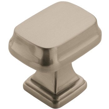 Amerock Revitalize Series BP55340G10 Cabinet Knob, 1-3/16 in Projection, Zinc, Satin Nickel