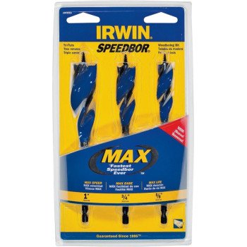 Irwin Speedbor 3041003 Speed Bit Set, Tri-Flute Flute, Hex Shank