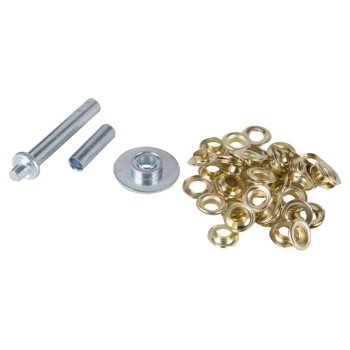 Vulcan JL-VT15988 Grommet Tool Kit, 30-Piece, Brass/Steel, Brass/Silver, Brass/Zinc Plated