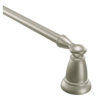 Moen Y2618BN Towel Bar, 18 in L Rod, Aluminum, Brushed Nickel, Surface Mounting