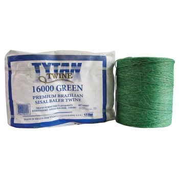 Tytan SBT16GRTY Baler Twine, 16,000 ft L, 130 lb Working Load, Sisal, Brazilian Green