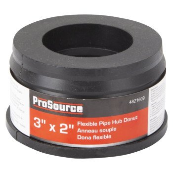 ProSource 33U-205 Hub Donut, 3 x 2 in, PVC, Black