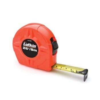 Crescent Lufkin L600N L625CMEN Tape Measure, 25 ft L Blade, 1 in W Blade, Steel Blade, Orange