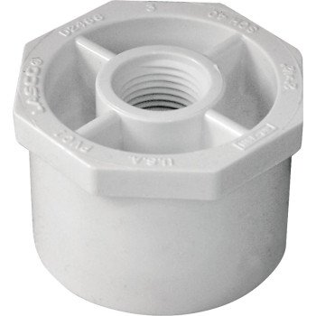 IPEX 435733 Reducing Bushing, 2 x 1/2 in, Spigot x FPT, White, SCH 40 Schedule, 150 psi Pressure