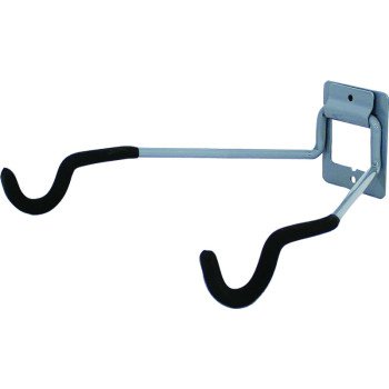 Crawford FSR13 Flip-Up Storage Rack Bike Hanger, 50 lb, Plastic, Black