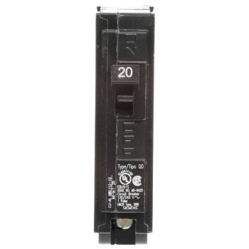 Siemens D120 Circuit Breaker, Low Voltage, QD, 20 A, 1 -Pole, 120 VAC, Plug Mounting