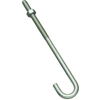 National Hardware 2195BC Series N232-934 J-Bolt, 5/16 in Thread, 3 in L Thread, 7 in L, 160 lb Working Load, Steel, Zinc