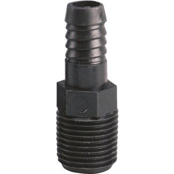 Orbit 94345 Adapter, 1/2 in Connection, MPT x Barb, Plastic