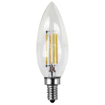 Feit Electric BPCTC40/827/LED/2 LED Lamp, Specialty, Torpedo Tip Lamp, 40 W Equivalent, E12 Lamp Base, Dimmable, Clear