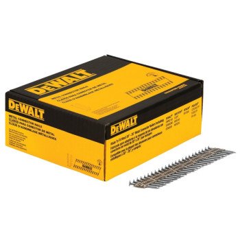 DeWALT DMC14825HDG.5M Metal Connector Nail, 2-1/2 in L, 10 ga Gauge, Galvanized, Round Head, Smooth Shank