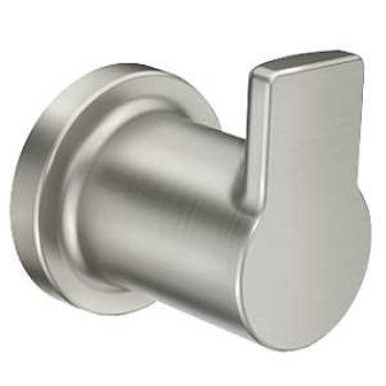 Moen Rinza Y1103BN Robe Hook, 1-Hook, Zinc, Brushed Nickel, Wall Mounting