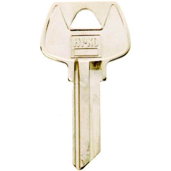 Hy-Ko 11010S68 Key Blank, Brass, Nickel, For: Sargent Cabinet, House Locks and Padlocks