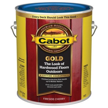 Cabot 140.0019472.007 Floor Stain, Fireside Cherry, Liquid, 1 gal, Can