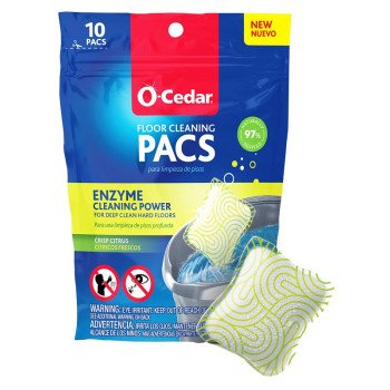 O-Cedar 172400 Hard Floor Cleaner PACS, 10 oz, Solid, Crisp Citrus, White