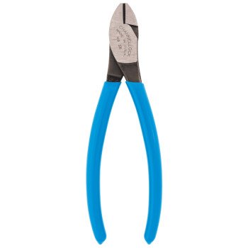 Channellock E336 Diagonal Lap Joint Cutting Plier, 6.01 in OAL, Blue Handle, Dipped Handle, 3/4 in W Jaw, 9/16 in L Jaw