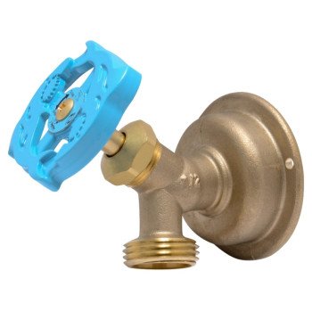 SharkBite 24626LF Hose Bibb, 1/2 x 3/4 in Connection, MHT, 200 psi Pressure, Multi-Turn Actuator, Brass Body