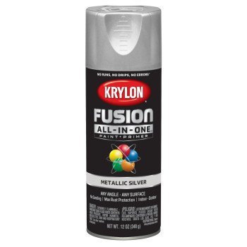 Krylon K02773007 Spray Paint, Metallic, Silver, 12 oz, Can