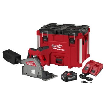 Milwaukee M18 FUEL 2831-21 Plunge Track Saw Kit, Battery Included, 18 V, 6 Ah, 6-1/2 in Dia Saw Blade, 48 deg Bevel