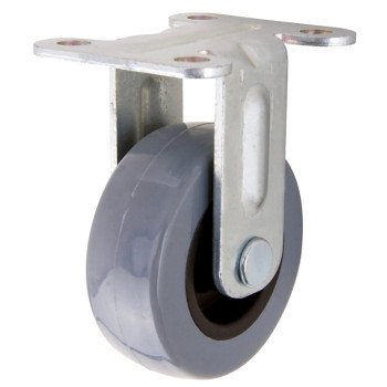 Shepherd Hardware G1 Series 3543 Rigid Caster, 2 in Dia Wheel, TPU Wheel, Gray, 88 lb