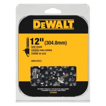 DEWALT DWO1DT612 Replacement Chain, Low Kick Back, Low Vibration Chain, 12 in L Bar