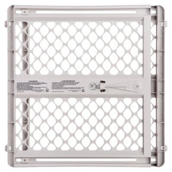 North States Supergate Classic Series 8615 Safety Gate, Plastic, Light Gray, 26 in H Dimensions