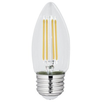 Feit Electric BPETC40/927CA/FIL LED Bulb, Specialty, Torpedo Tip Lamp, 40 W Equivalent, E26 Lamp Base, Dimmable, Clear