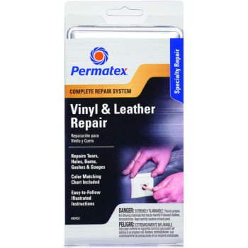 Permatex 80902 Vinyl and Leather Repair Kit, Liquid, Pungent, Clear