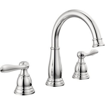 Delta Windemere Series 35896LF Bathroom Faucet, 1.2 gpm, 2-Faucet Handle, 3-Faucet Hole, Plastic, Chrome, Lever Handle