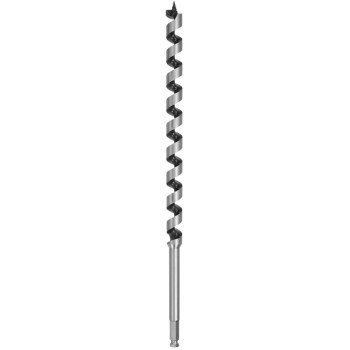 DEWALT DW1685 Auger Drill Bit, 7/8 in Dia, 17 in OAL, Hollow Center Flute, 7/16 in Dia Shank, Ball Groove Shank