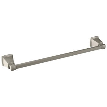 Moen Y3218BN Towel Bar, 18 in L Rod, Aluminum, Brushed Nickel, Surface Mounting