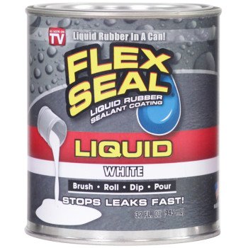 Flex Seal LFSWHTR32 Rubberized Coating, White, 32 oz