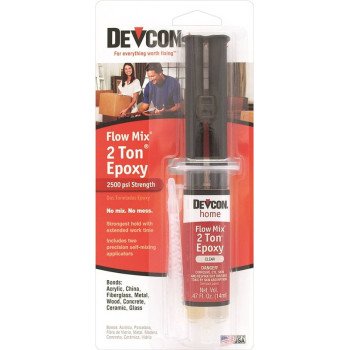 Devcon 23145 Epoxy Adhesive, Amber, Liquid, 0.47 oz Syringe